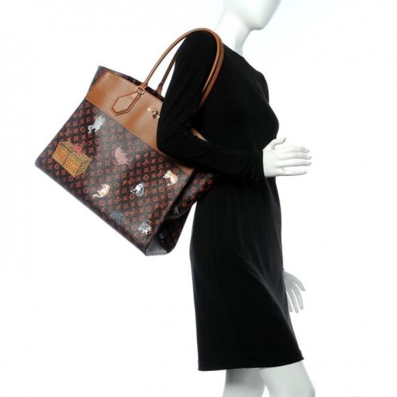 Louis Vuitton Catogram Steamer Cabas XXL tote cat bag Grace Coddington Monogram - Picture 2 of 16